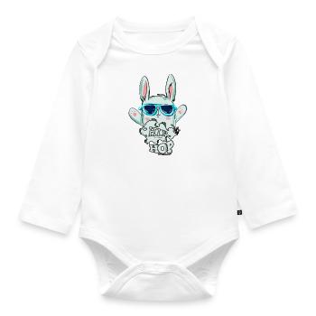 Hip Hop - Baby Bio-Langarm-Body - Weiß - Vorne
