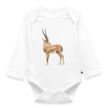 Grant Gazelle - Africa - Kenya - Safari - Organic Longsleeve Baby Bodysuit - white - Front