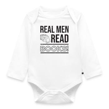 Buch - Baby Bio-Langarm-Body - Weiß - Vorne