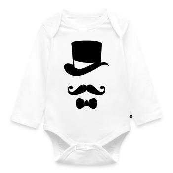 groom - Organic Longsleeve Baby Bodysuit - white - Front
