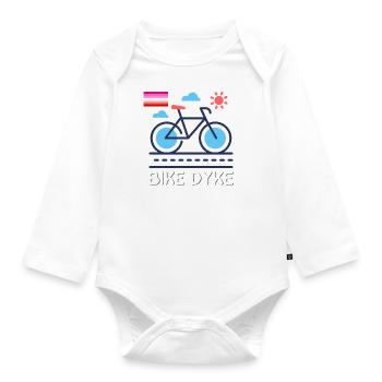 lesbisch - Baby Bio-Langarm-Body - Weiß - Vorne