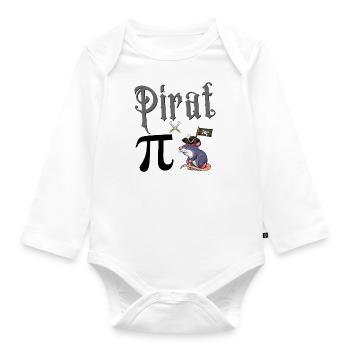 Pirate Pi Rat Pi Rat (Gift Idea) - Organic Longsleeve Baby Bodysuit - white - Front