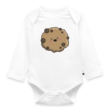 Biscuit Kawaii - Body Bébé bio manches longues - blanc - Devant