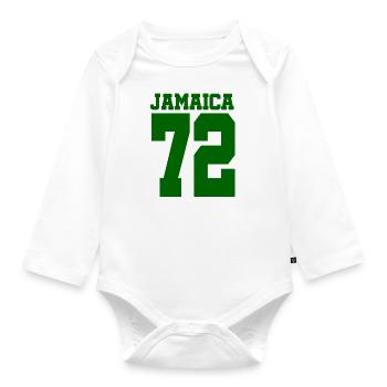 Jamaica 72 - 1972 - Kingston - Caribbean - Organic Longsleeve Baby Bodysuit - white - Front