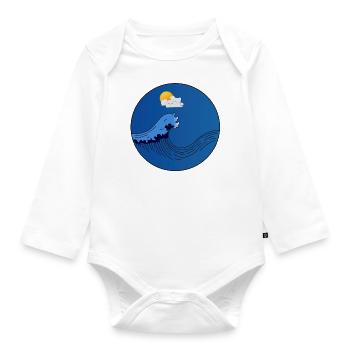 Welle - Baby Bio-Langarm-Body - Weiß - Vorne