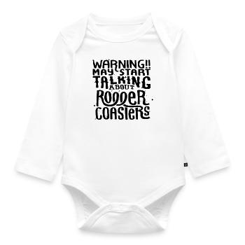 roller coaster - Organic Longsleeve Baby Bodysuit - white - Front