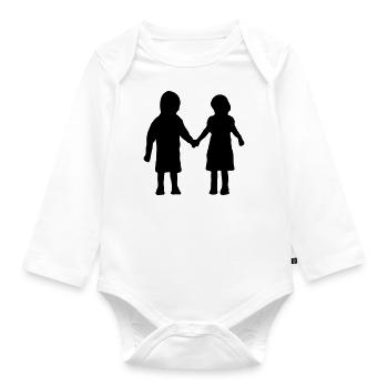 Kinder - Baby Bio-Langarm-Body - Weiß - Vorne