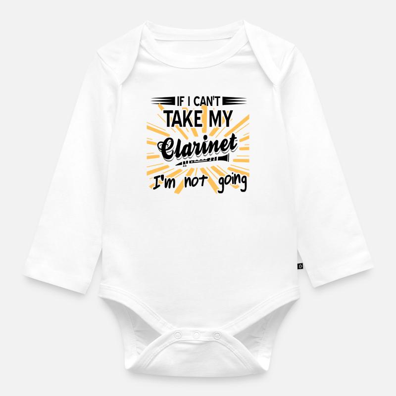 Klarinette - Baby Bio-Langarm-Body - Weiß
