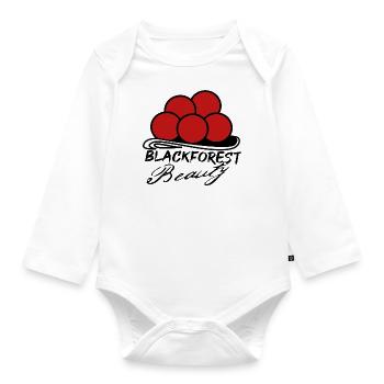 Black Forest Beauty Heimat Bollenhut cuckoo - Organic Longsleeve Baby Bodysuit - white - Front