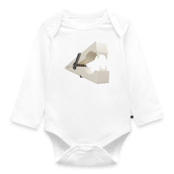Snappy clothespin - Organic Longsleeve Baby Bodysuit - white - Front