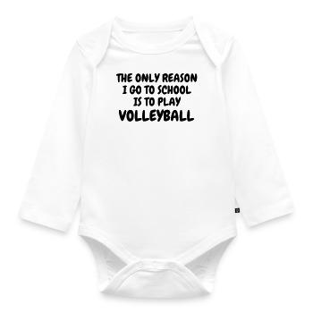 Volleyball - Volley Ball - Volley-Ball - Sport - Organic Longsleeve Baby Bodysuit - white - Front