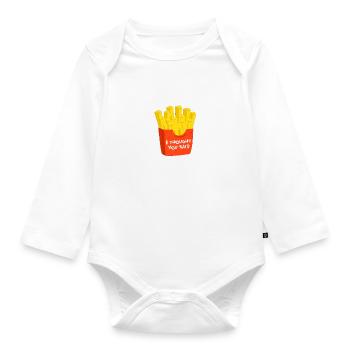 Exercise? Extra frieze? UNISEX FOOD - Organic Longsleeve Baby Bodysuit - white - Front