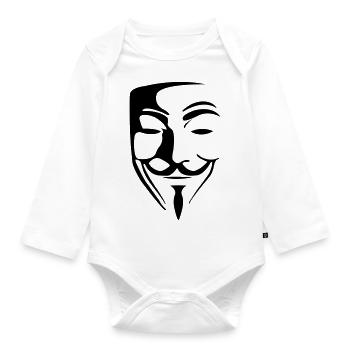 anonymous_003 - Baby Bio-Langarm-Body - Weiß - Vorne