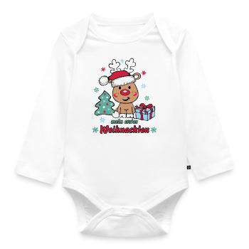 mein erstes Weihnachten - Baby - Baby Bio-Langarm-Body - Weiß - Vorne