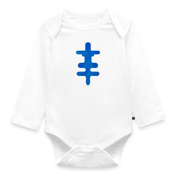 Idée cadeau Adinkra Symbol Power Okodee Mmowere - Body Bébé bio manches longues - blanc - Devant