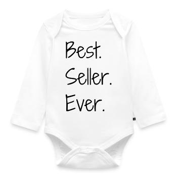 Seller Shop Store Verkäufer Vendeur Vendeuse - Organic Longsleeve Baby Bodysuit - white - Front