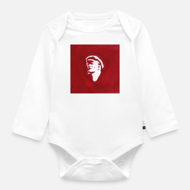 Lenin - Body Bébé bio manches longues - blanc