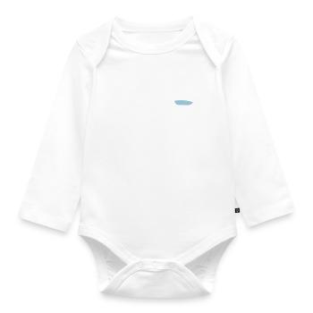 Geboren um zu fliegen Segelflieger gleiten Pilot - Baby Bio-Langarm-Body - Weiß - Vorne