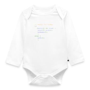 php code don’t worry be happy gerdshirt - Body Bébé bio manches longues - blanc - Devant