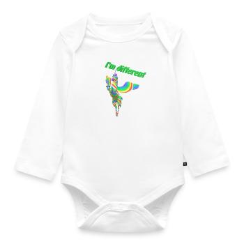 Je suis différent - Body Bébé bio manches longues - blanc - Devant