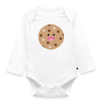 Cookie - Baby Bio-Langarm-Body - Weiß - Vorne