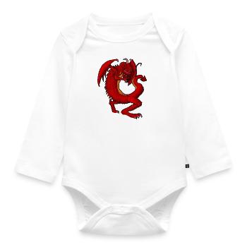 Dragon - Baby Bio-Langarm-Body - Weiß - Vorne