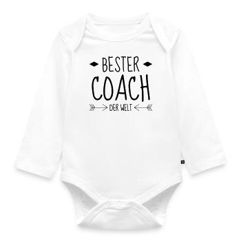 Coach / Coaching / Entraineur / Sport - Body Bébé bio manches longues - blanc - Devant