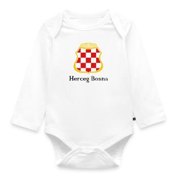 HercegBosna - Body Bébé bio manches longues - blanc - Devant