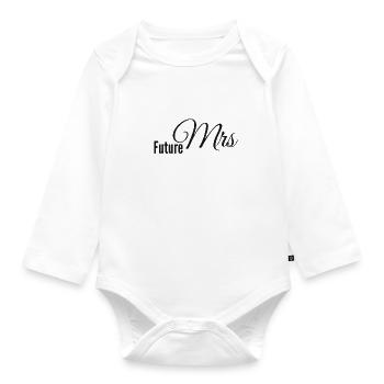 Future Mrs Misses engagement design engaged - Organic Longsleeve Baby Bodysuit - white - Front