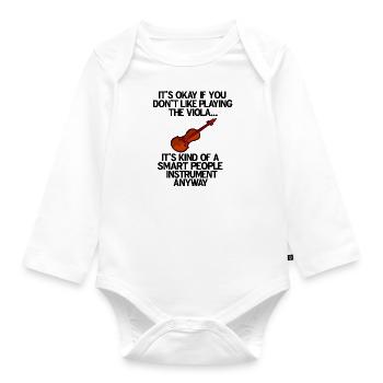 Viola - Organic Longsleeve Baby Bodysuit - white - Front