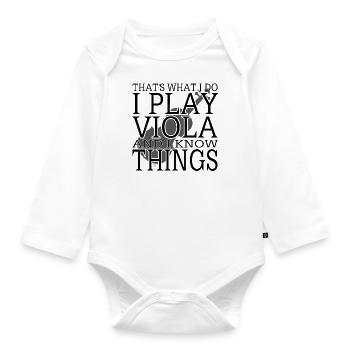 Viola - Organic Longsleeve Baby Bodysuit - white - Front