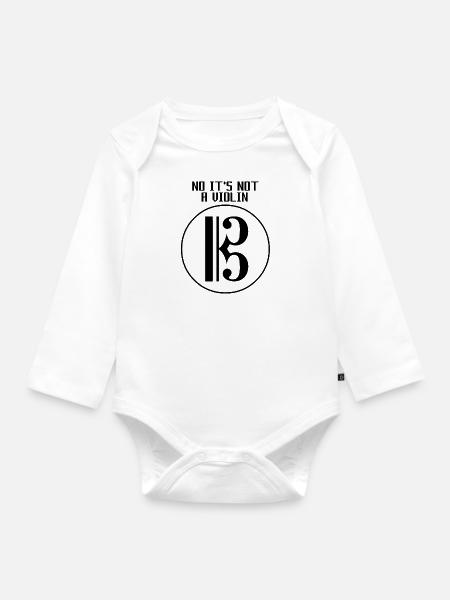 Bratsche - Baby Bio-Langarm-Body - Weiß