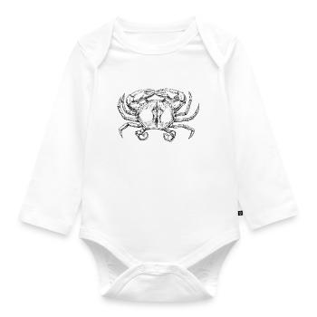crab - Organic Longsleeve Baby Bodysuit - white - Front