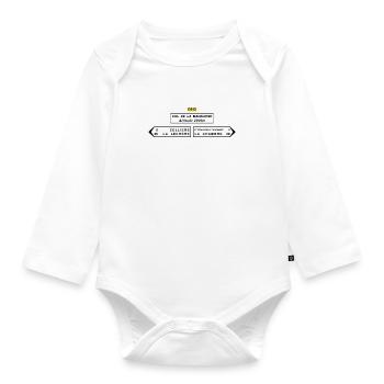 Col de la Madeleine - Baby Bio-Langarm-Body - Weiß - Vorne