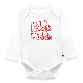 Kölsche Mädsche Kölner Mädchen Kölsch Mundart - Baby Bio-Langarm-Body - Weiß - Vorne