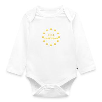 Still european after Brexit - Organic Longsleeve Baby Bodysuit - white - Front