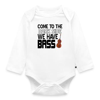 Kontrabass - Baby Bio-Langarm-Body - Weiß - Vorne