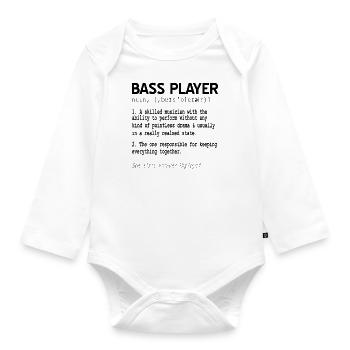 Kontrabass - Baby Bio-Langarm-Body - Weiß - Vorne