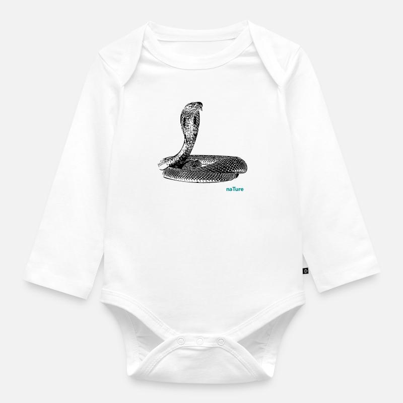 Cobra - Baby Bio-Langarm-Body - Weiß