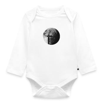 Jesus Christus Mond Geschenk - Baby Bio-Langarm-Body - Weiß - Vorne