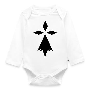 hermine bretonnen symbol embleme region - Baby Bio-Langarm-Body - Weiß - Vorne