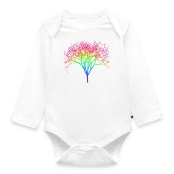 tree - Organic Longsleeve Baby Bodysuit - white - Front