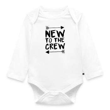 Black Design New To The Crew - Body Bébé bio manches longues - blanc - Devant