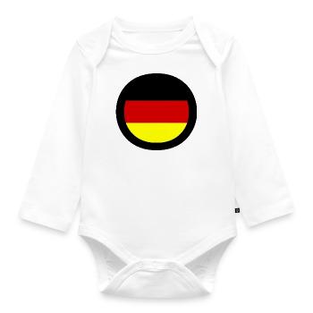 German flag - Organic Longsleeve Baby Bodysuit - white - Front