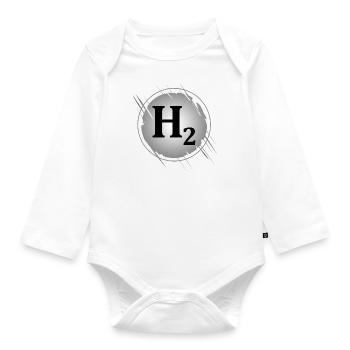 Hydrogen H2 - Organic Longsleeve Baby Bodysuit - white - Front