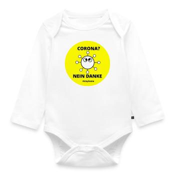 Corona, nein danke - Baby Bio-Langarm-Body - Weiß - Vorne