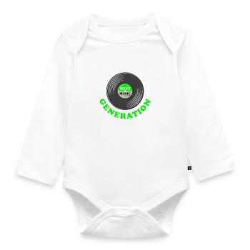 Génération de vinyle - Body Bébé bio manches longues - blanc - Devant