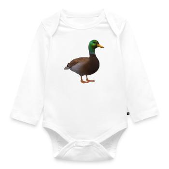 Canard 3D - Body Bébé bio manches longues - blanc - Devant