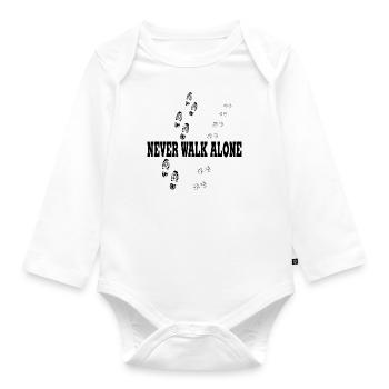 never walk alone - Baby Bio-Langarm-Body - Weiß - Vorne
