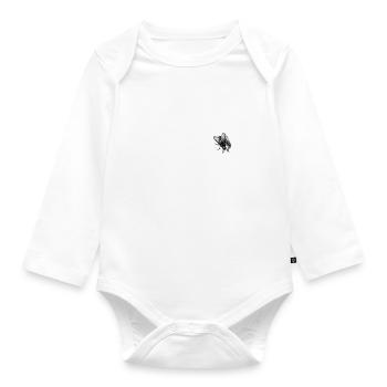 Fliegen - Baby Bio-Langarm-Body - Weiß - Vorne
